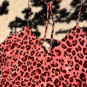 Pink and Black Leopard Print Strappy Cami by Alysa